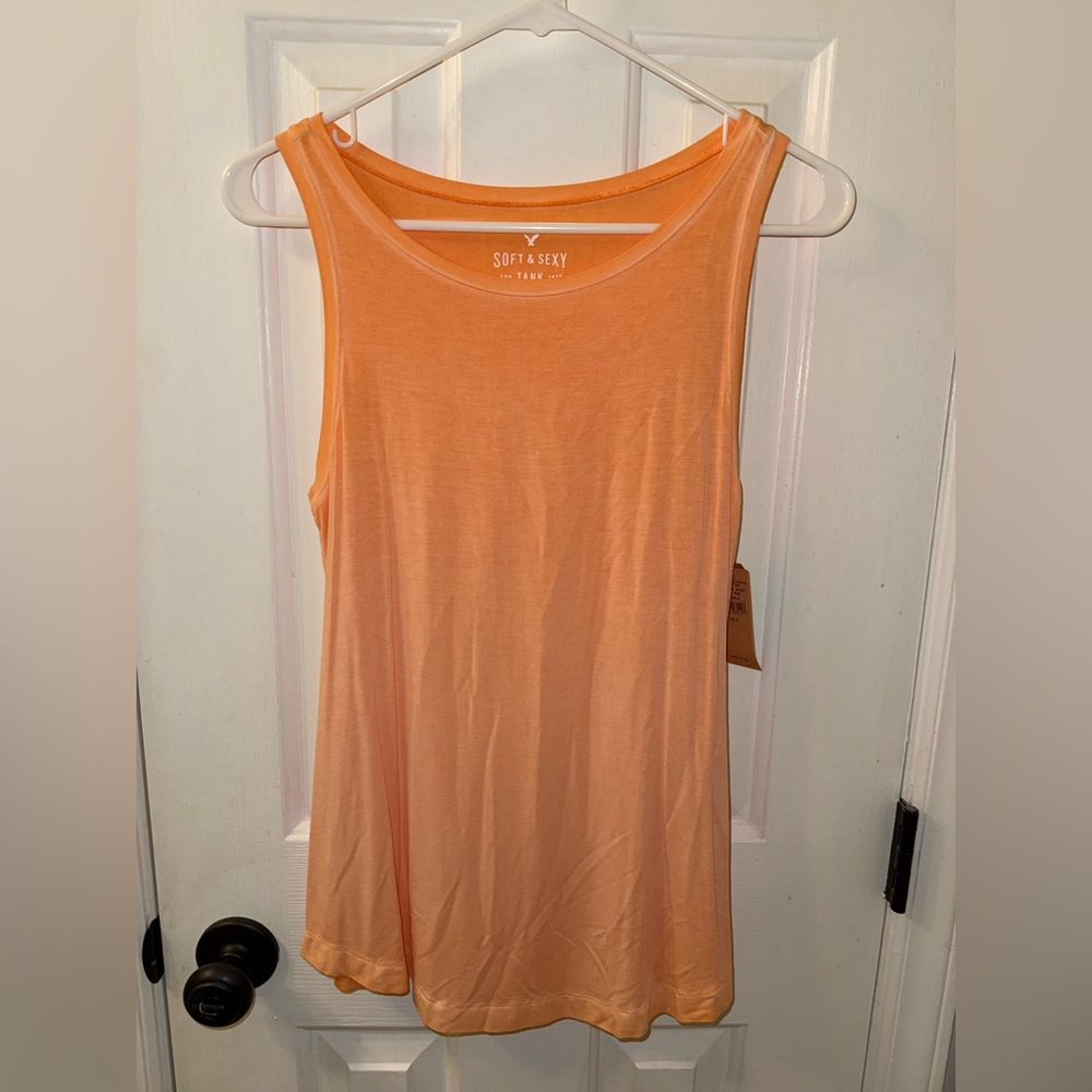 American Eagle Outfitters Soft & Sexy Orange Tank Top